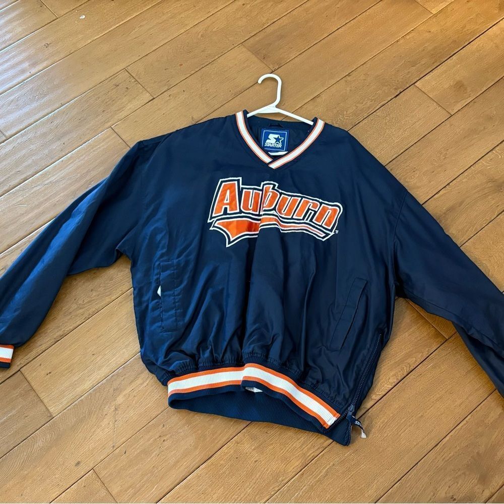 Vintage STARTER Navy and Orange Auburn  Jacket